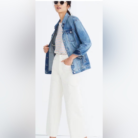 Madewell The Oversized Jean Jacket in Capstone Wash S - Picture 2 of 7